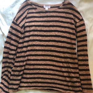 Brown and Black Striped Sweater